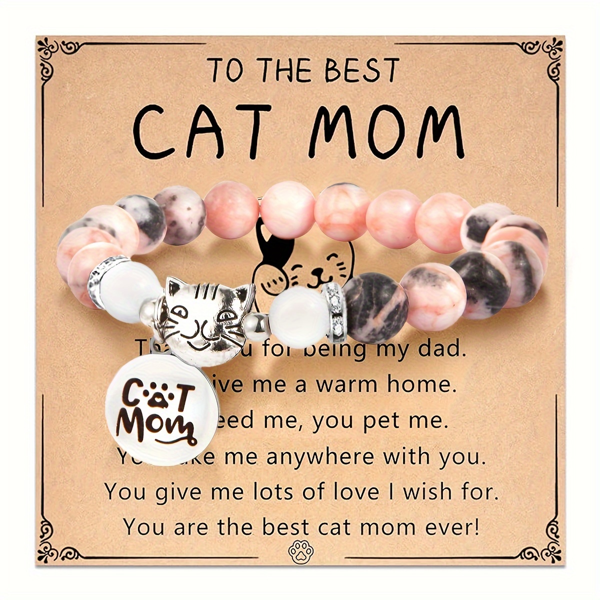 

Cat Bracelet Bracelet String Hand Woven Adjustable For Women Cat Charm Bracelet For Cat Lovers Day Holiday Birthday Gift Daughter Girlfriend Decoration Accessories