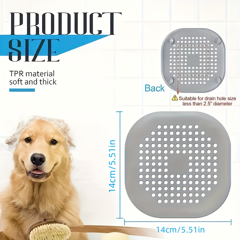 1pc Silicone Sink Hair Catcher, Shower Drain Cover Filter, Anti-Hair Clogger, Hair Blocker, Control Sink and Tub Clog Preventer, Kitchen and Bathroom Deodorizer Plug Tool, Easy Clean Bathroom and Kitchen Accessories