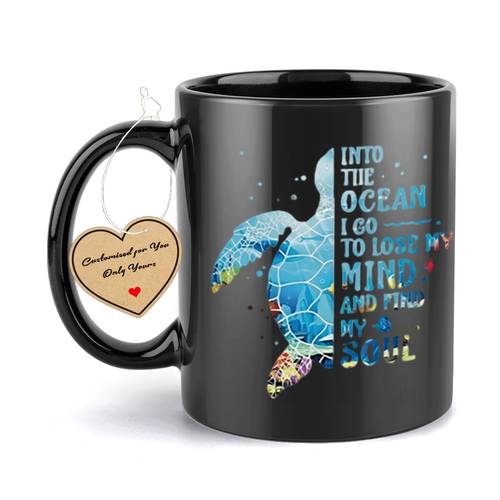 item picture 1pc sea turtle funny mug for restaurant and business ceramic water cup gift coffee cup ideal birthday and holiday present very suitable for office party gift wedding gift christmas gift