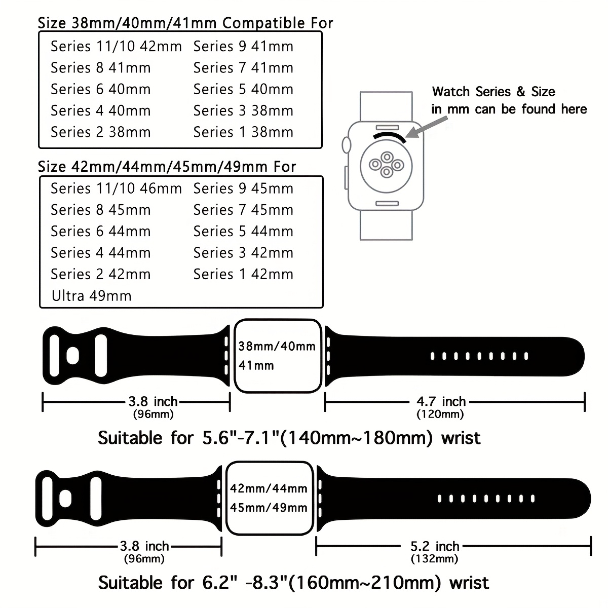 Silicone Strap Suitable For Watch Gift For Birthday/Easter/Boy/Girlfriend