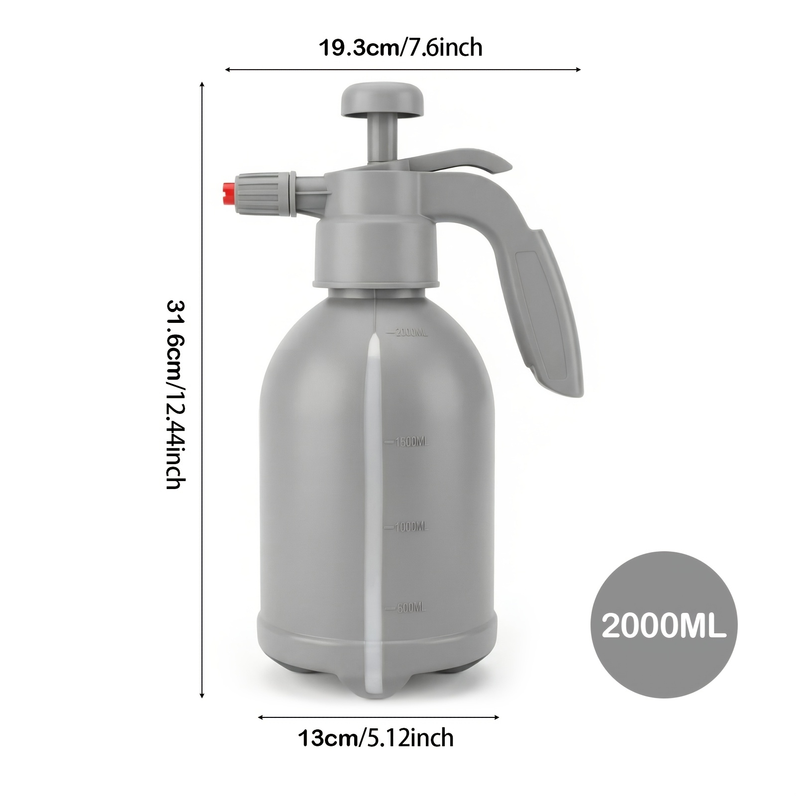 TEMU Pulverizador de espuma, botella de spray de presión, de material HDPE, resistente a ácidos y álcalis. Adecuado para limpiar coches, baños,