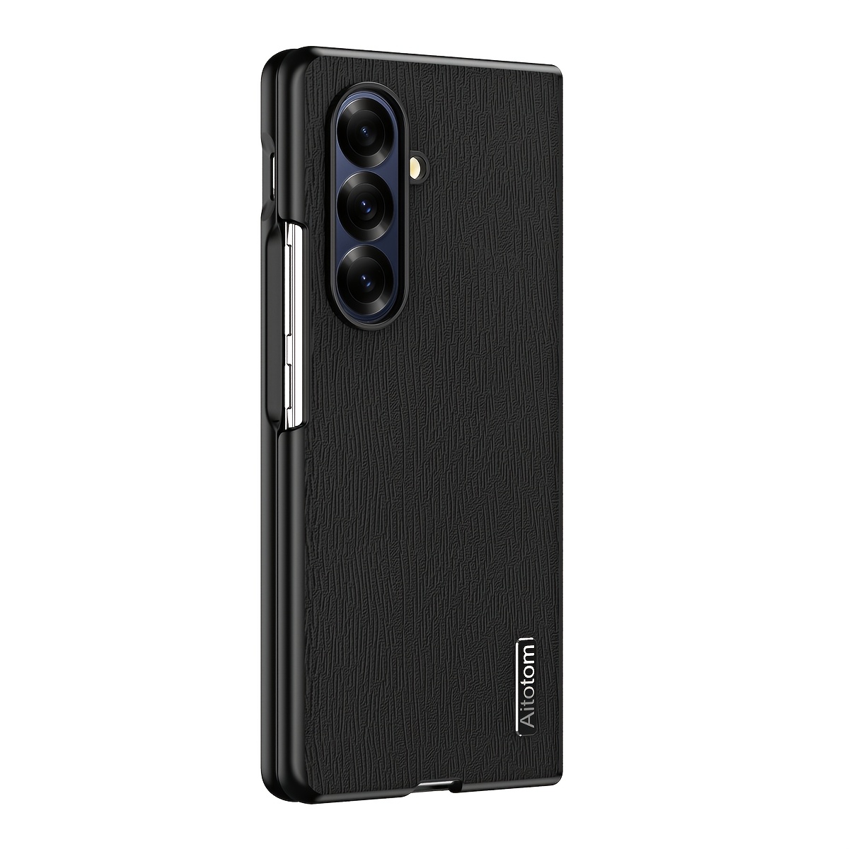 TEMU Phone Case - Compatible With For Galaxy Z Fold 7/z Fold 6/z Fold 5/z Fold 4, Featuring A New Wood Grain Design, This Case Anti-slip And