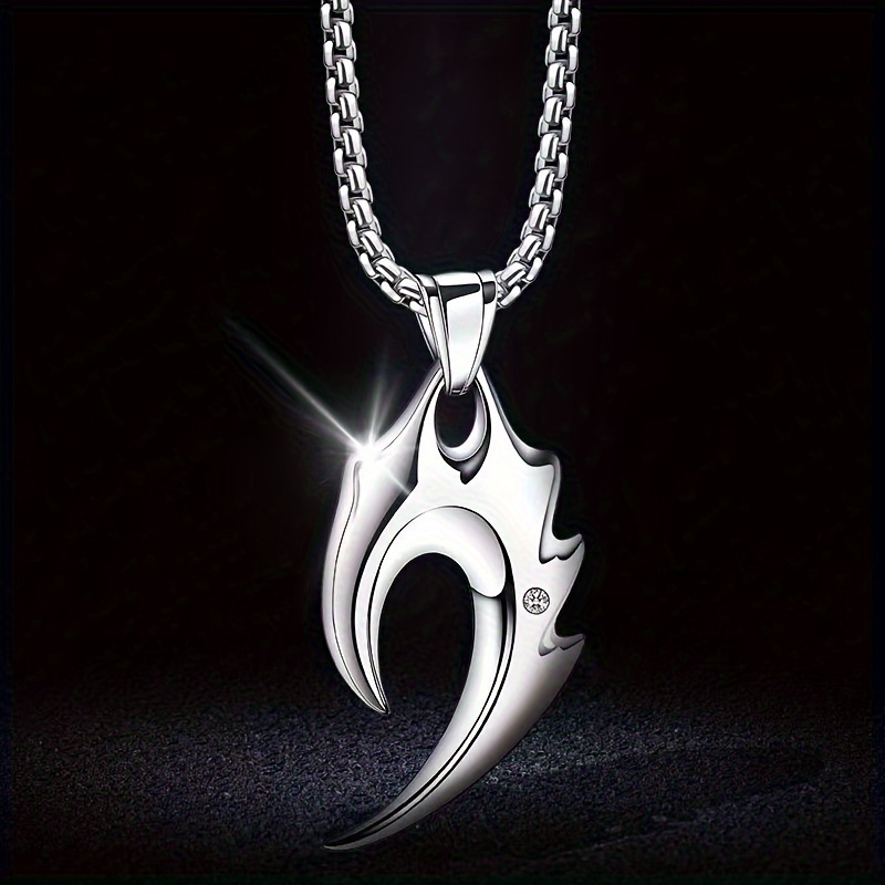 

Stylish Stainless Steel Men's Necklace With A New Wolf Tooth Design, Featuring A High-end And Personalized Pendant, A Trendy Hip-hop Necklace.