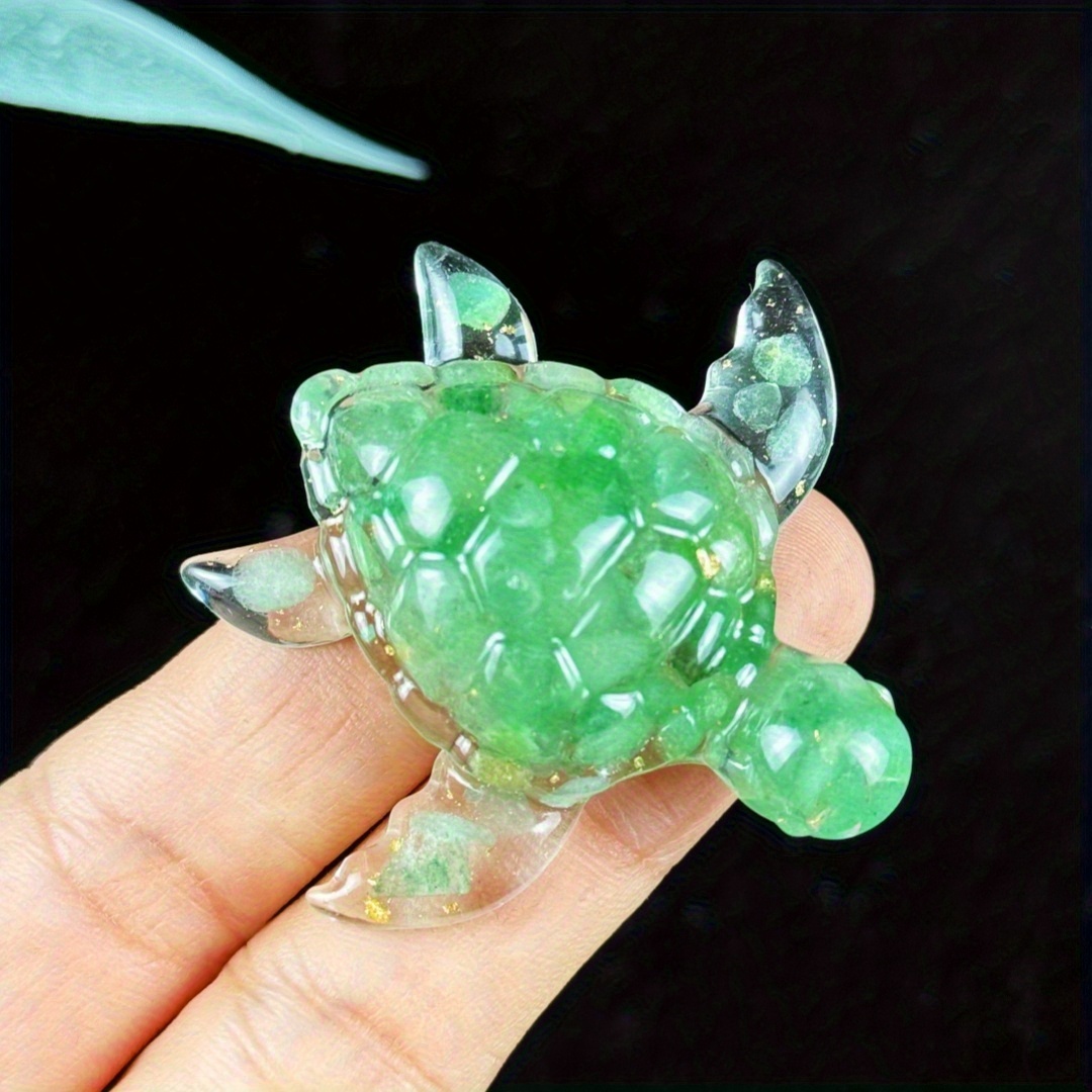 TEMU 1pc Petite Tortue en Résine Cristal, Article Décoratif Petite Tortue, Cadeau en Cristal, Artisanat de Tortue