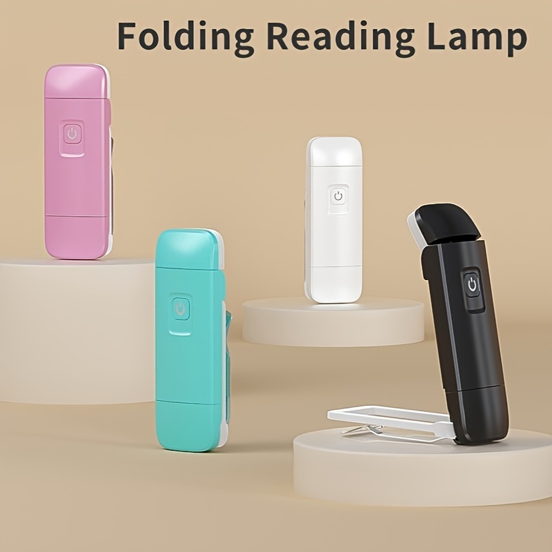 

1pc Usb Rechargeable Book Reading Light Warm White Brightness Adjustable For Eye-protection, Led Clip On Book Lights, Portable Bookmark Light For Reading In Bed, Car