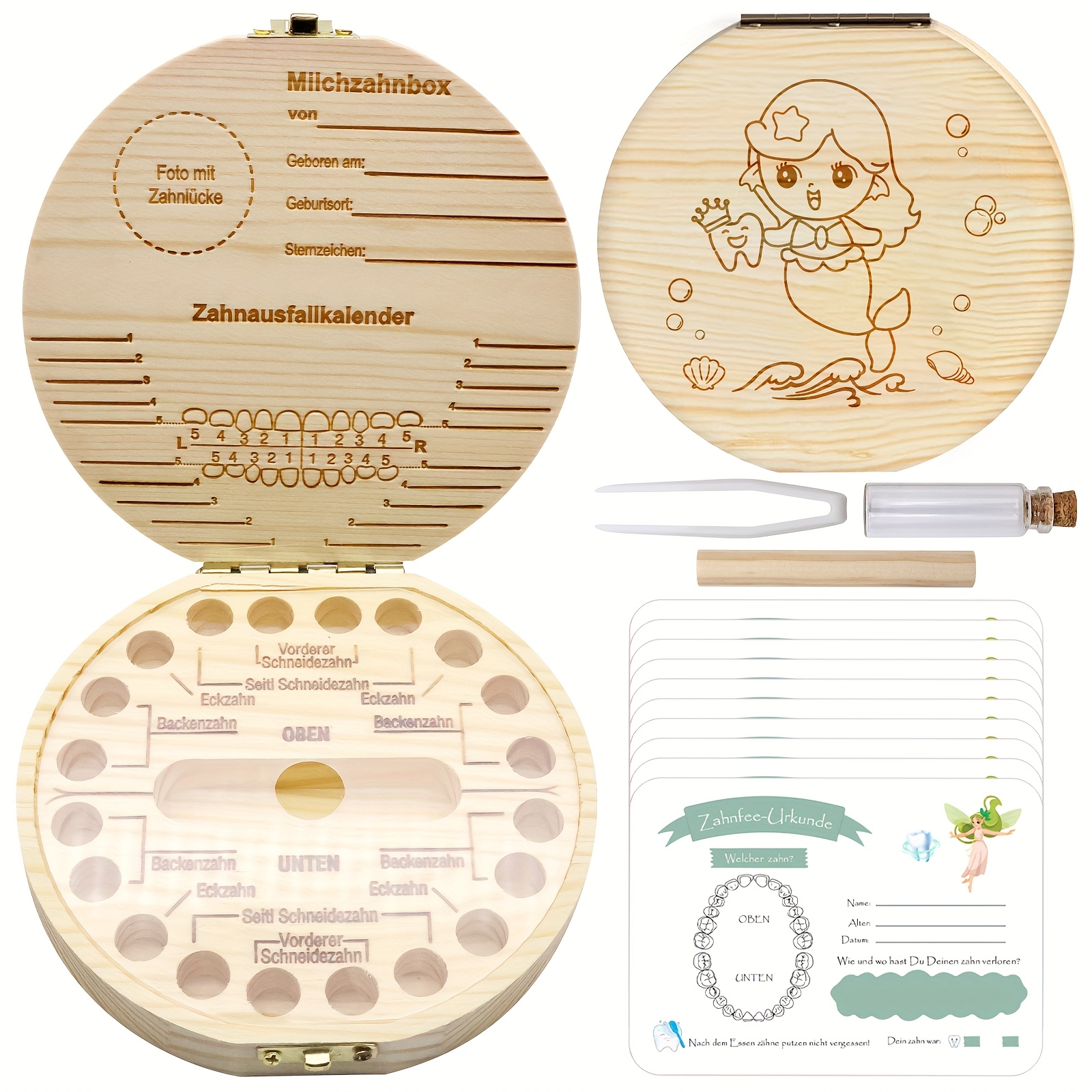 Tooth Box, Tooth Box, Wooden Tooth Box, , Box, Boys Girls Gifts