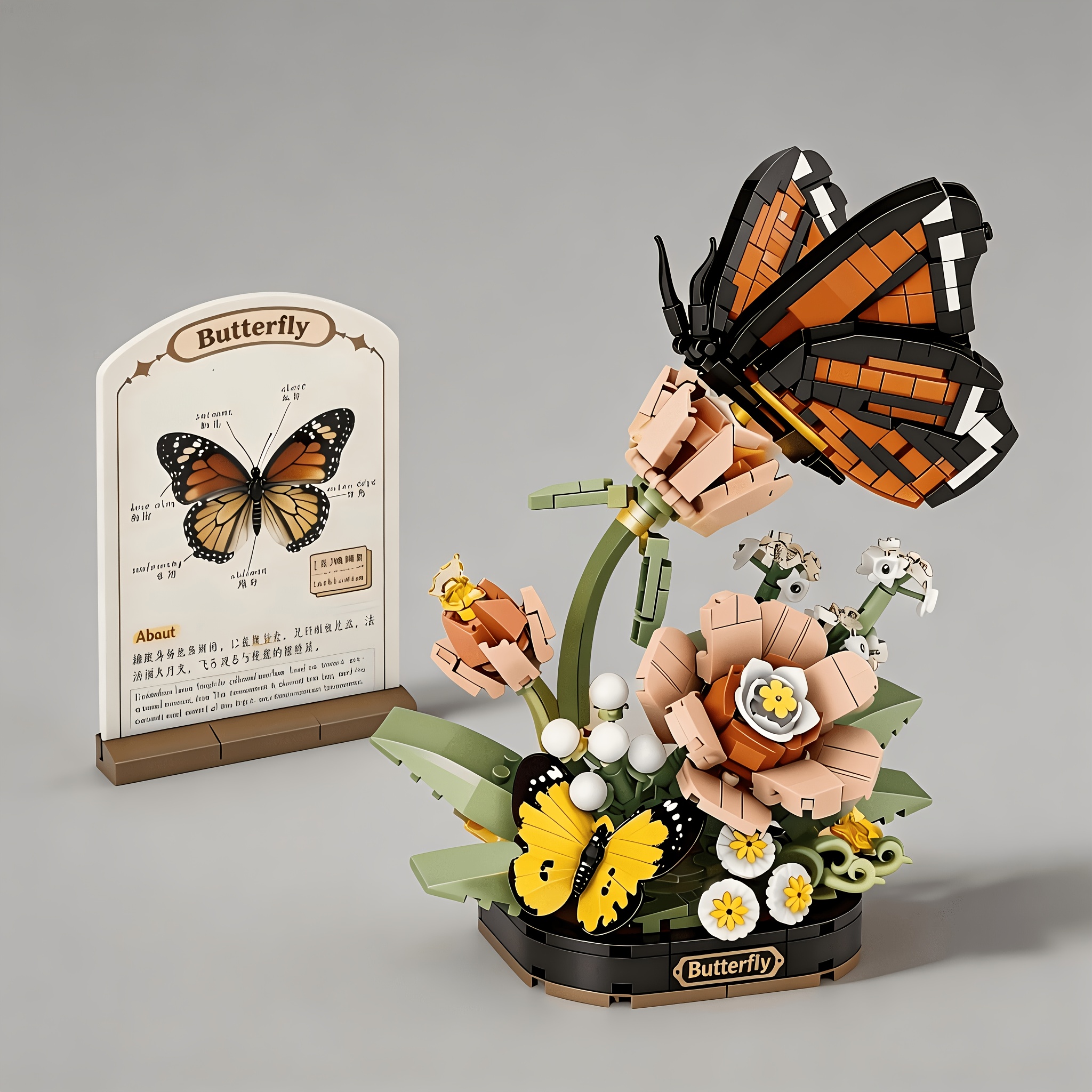 Creative Butterfly Building Block Set, Non-Light Model