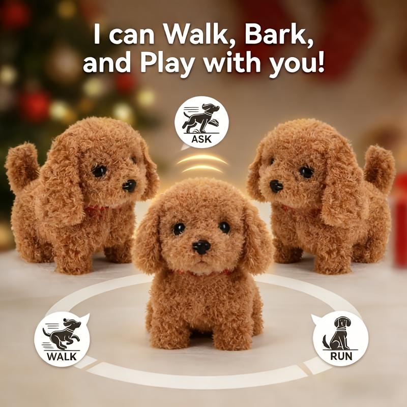 TEMU 2026 New Simulated Robot Dog, Simulated Puppy Robot, Activities Like - My Realistic Robot Puppy, Dog Robot, , Bark, Wag Its Tail, Comes With Dog