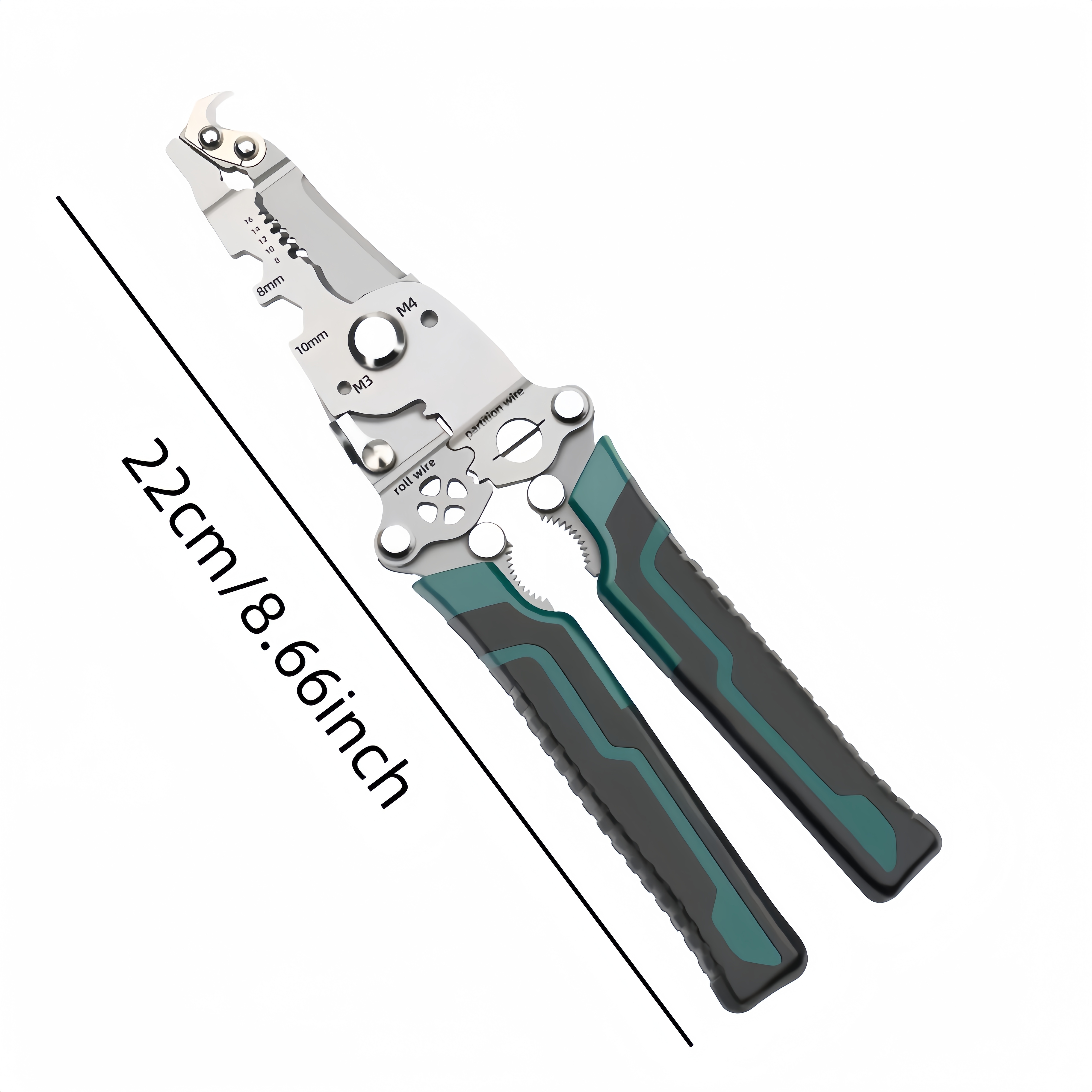 TEMU 18-in-1 Electrician's Multitool: With Cutter, Stripping & Cutting, Screwdriver & Wrench - Steel, For Diy, Home & Construction Projects