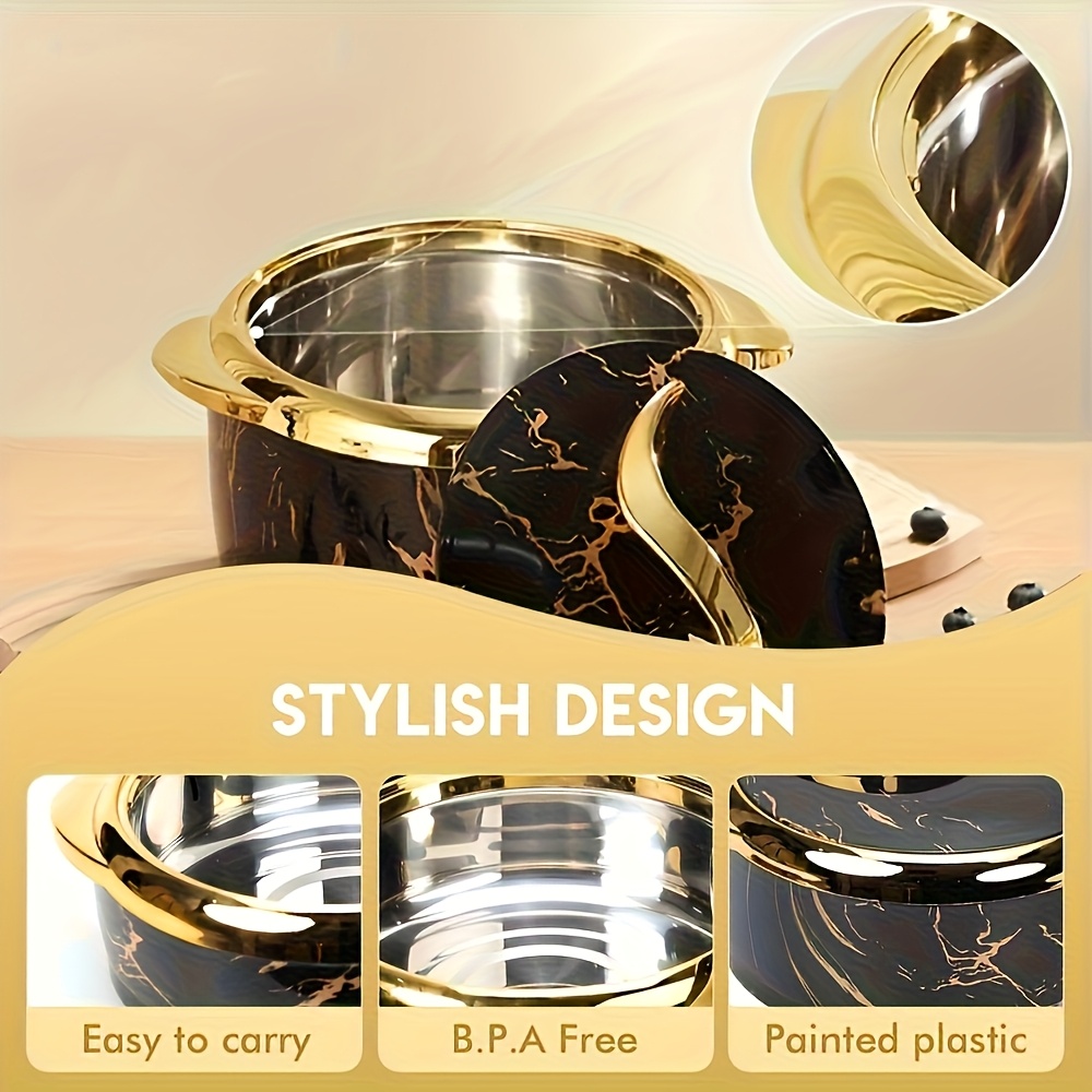 3pcs Golden Touch Food Warmer Casserole Dish Set