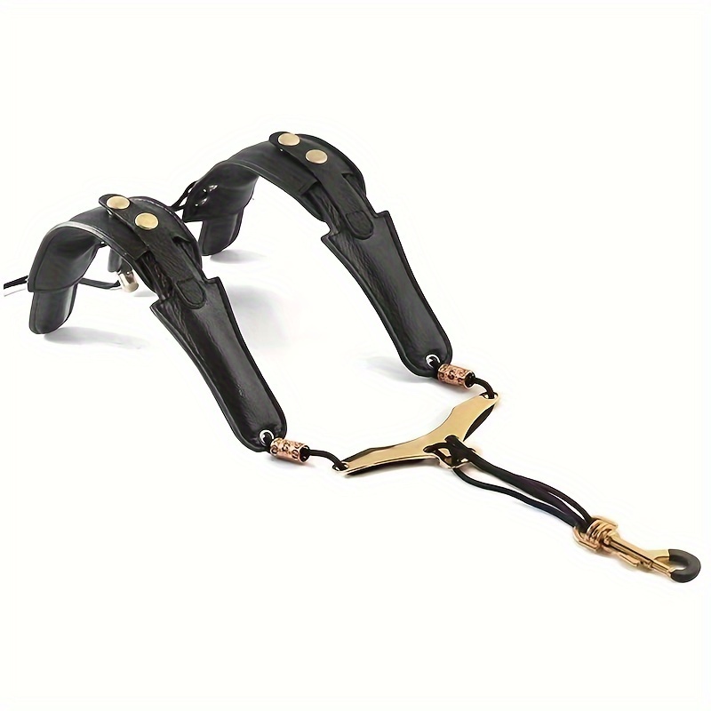 

Leather Saxophone Strap With Gold-plated Trigger Clasp - Comfortable, Adjustable For Long Practice