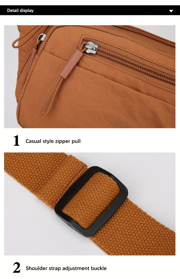 Unisex midjeväska i canvas med justerbar rem för resor_voghion.com