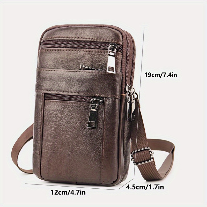 sac ceinture en cuir homme plusieurs compartiments Temu France