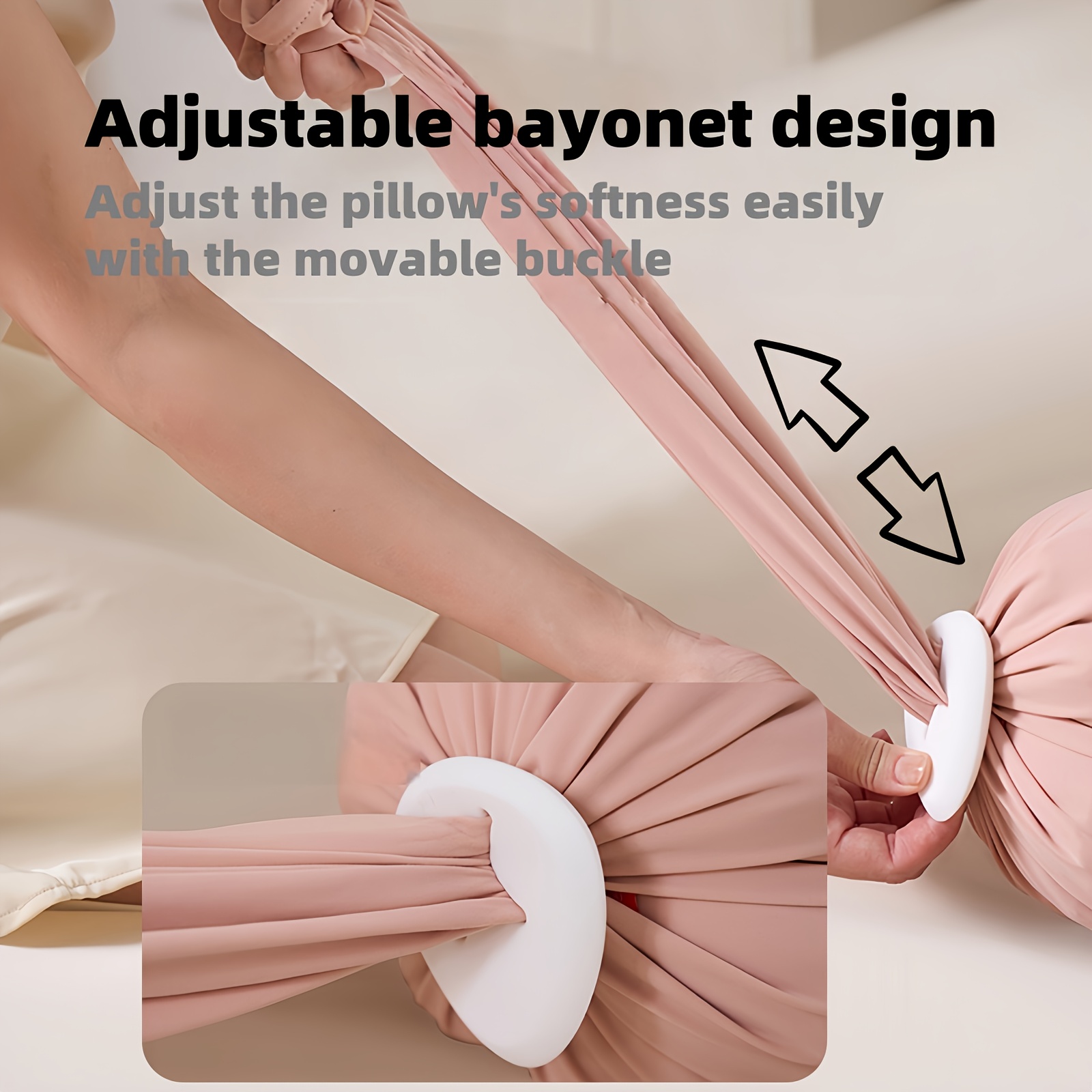 Extra-Long Side Sleeping Pillow, Designed for Pregnant Women, Filled with Comfortable Foam Particles, Featuring a Removable Cover, Adjustable Softness, Lightweight Support, Alleviating Pressure on The Back, Abdomen, And Hips