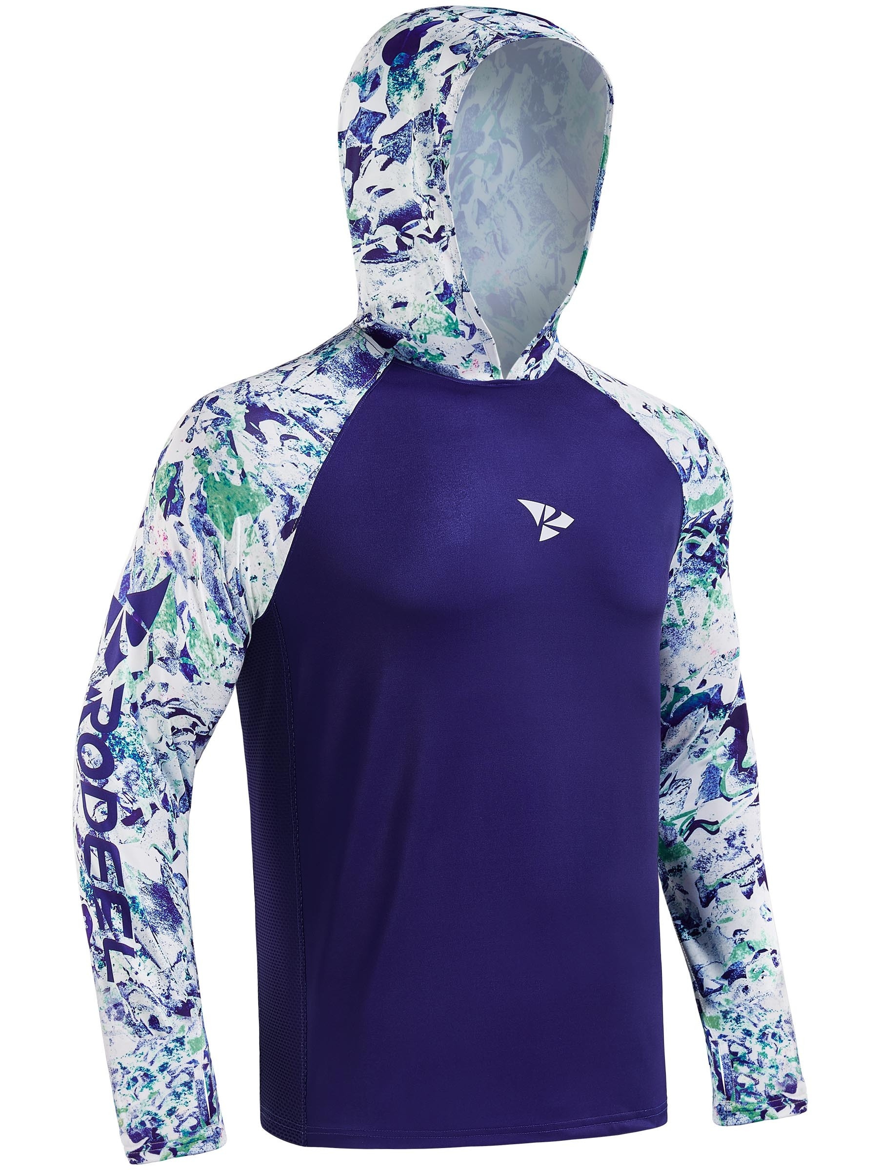 Koofin Gear ~ Shirt Men Sz 2X - Blue Tye Dye Performance Fishing w UV  Protection