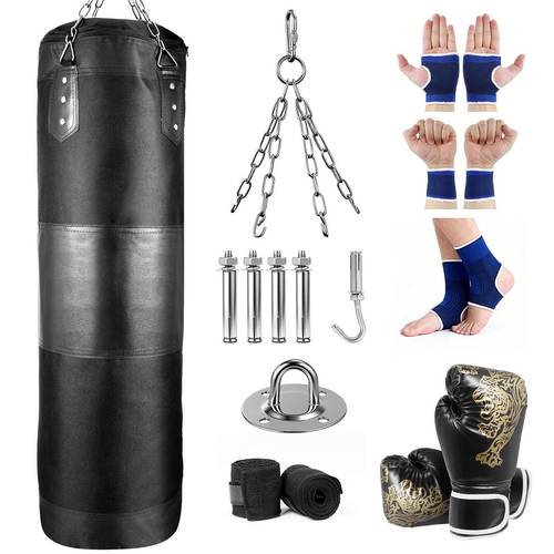 13pcs boxing sandbag set home hollow hanging taekwondo sandbag boxing sandbag sandbag thickened and durable hanging fillable sandbag suitable for adult taekwondo boxing training