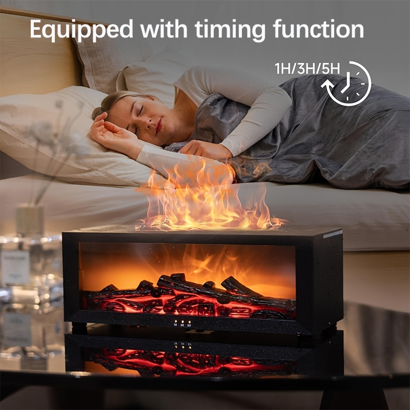 7 color fireplace humidifier wall mounted fireplace air diffuser humidifier with 7 adjustable colors usb plug 10 ideal for home bedroom office and yoga Product details 3