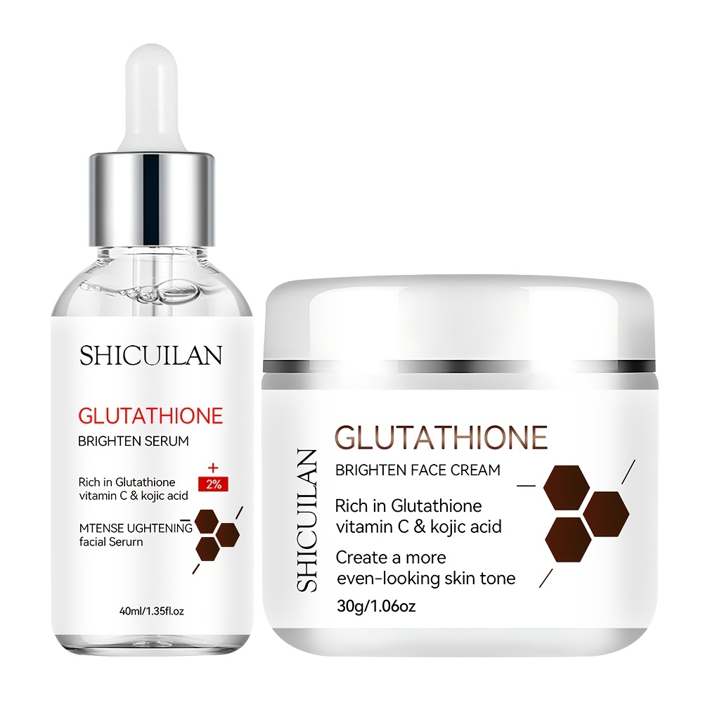 glutathione vitamin c cream shicuilan glutathione brightening set 2pcs cream serum combo