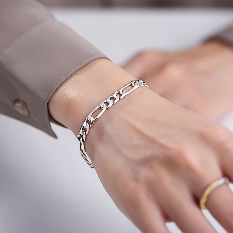

1pc High Quality Bracelet, 925 Silver Bracelet, For Men And Women