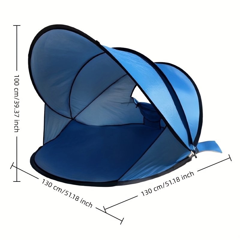 TEMU 1pc Fully Automatic Instant Pop-up Tent, 1--style Quick Setup, Extra-large Breathable Sunshade Park Camping Tent, Lightweight Camping Tent,