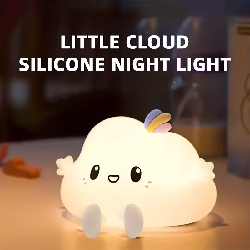 TEMU 1pc -shaped Rgb -color Night Light, Rechargeable Touch Night Light, Colorful Night Light, Festive Decorative Night Light, Companion Lamp, Room