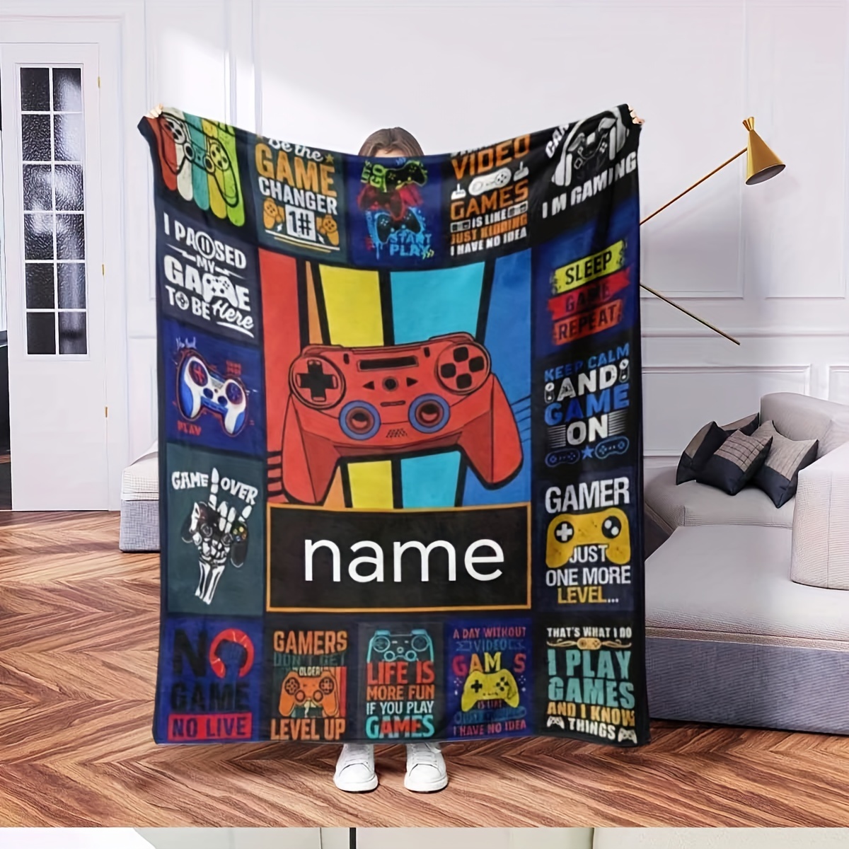 

Personalized Blanket - , , For Gamers,