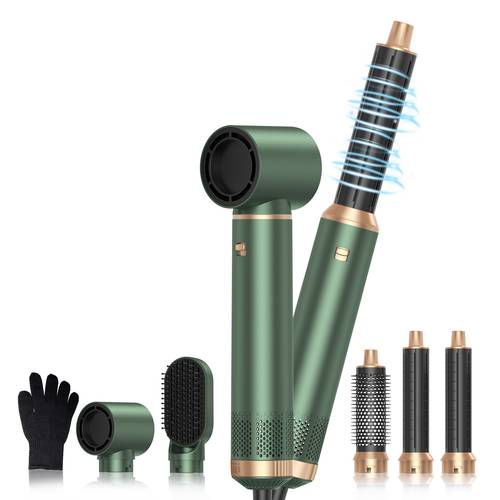 5 in 1 hair dryer kit 110000 rpm high speed 1000w with diffuser automatic curling wand straightening and styling hair dryer for bathroom valentines day gift