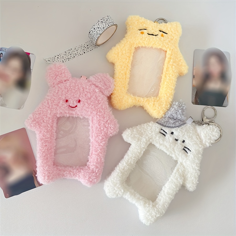 

Cute Plush Cat Card Holder - 3-inch Photo Display Pendant, Soft Daily Office Accessory Desk Accessories Cute Cat Desk Accessories