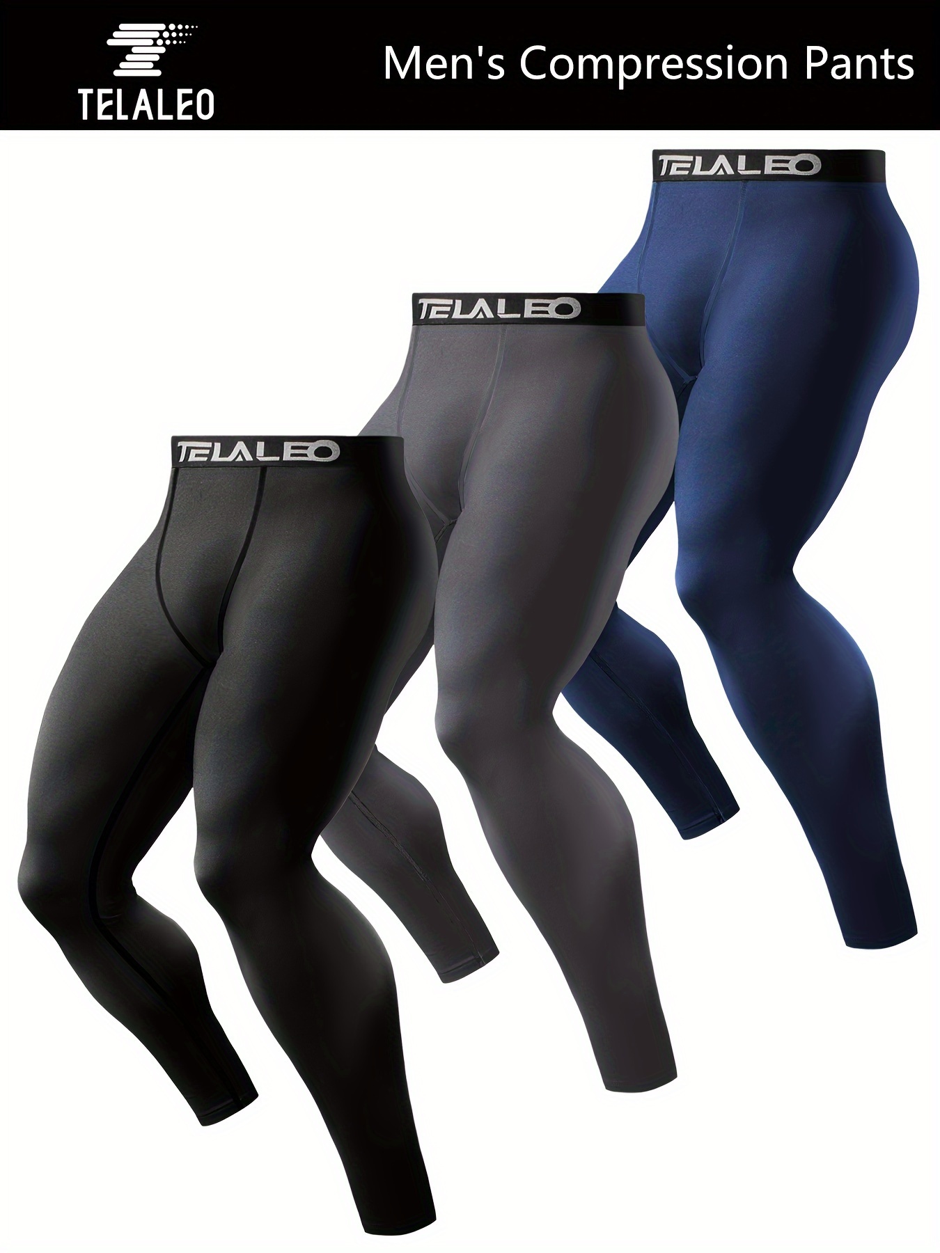 X-2 Men's Compression Pants Running Tights Base Layer Leggings Gym Sports  Skin Tights