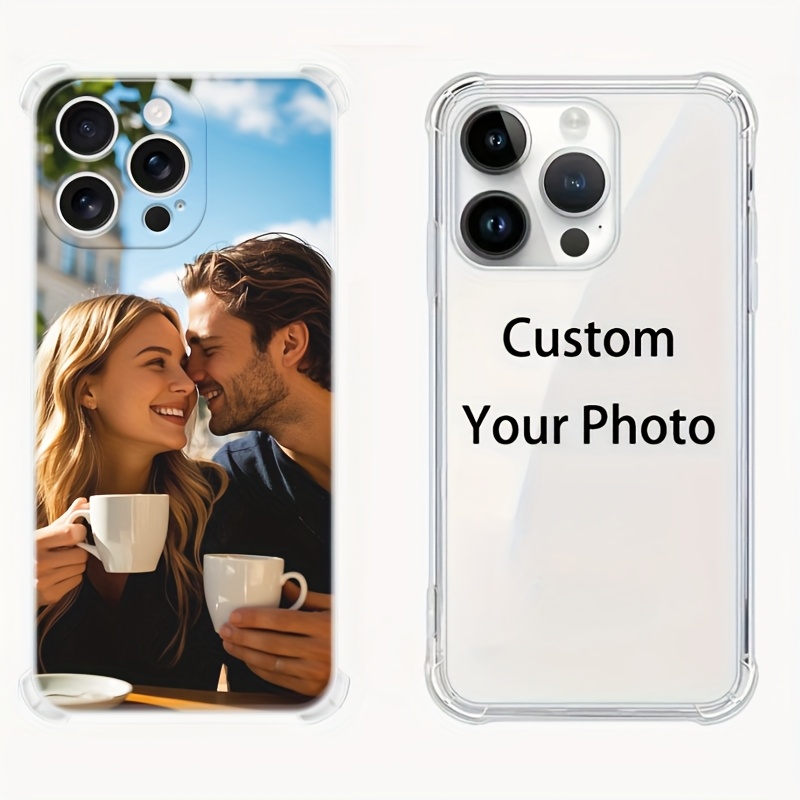 DIY Customized Four-corner Anti-fall Transparent Mobile Phone Case with Custom Photo for iPhone 16 15 14 13 11 11 Pro Max Plus X Xs Max Made of TPU Material, Scratch-resistant and Wearable, Lightweight and Portable, Simple and Fashionable