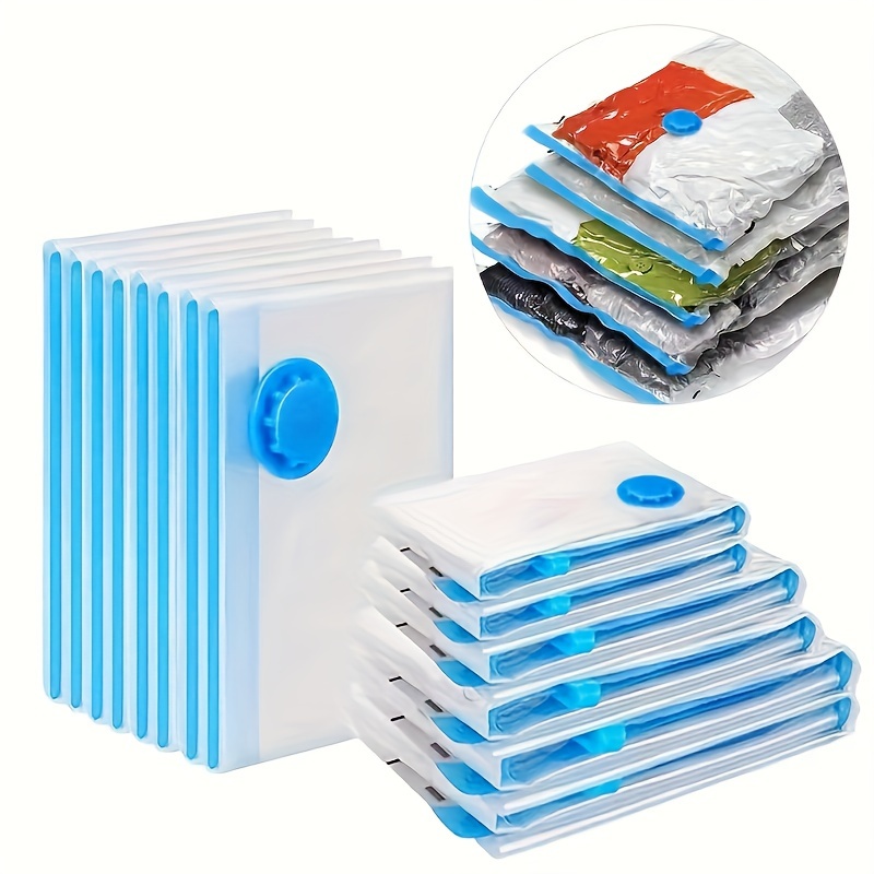 multi size space saving vacuum storage bag set with manual pump plastic rectangular multi purpose no electricity required safe sealed details 2