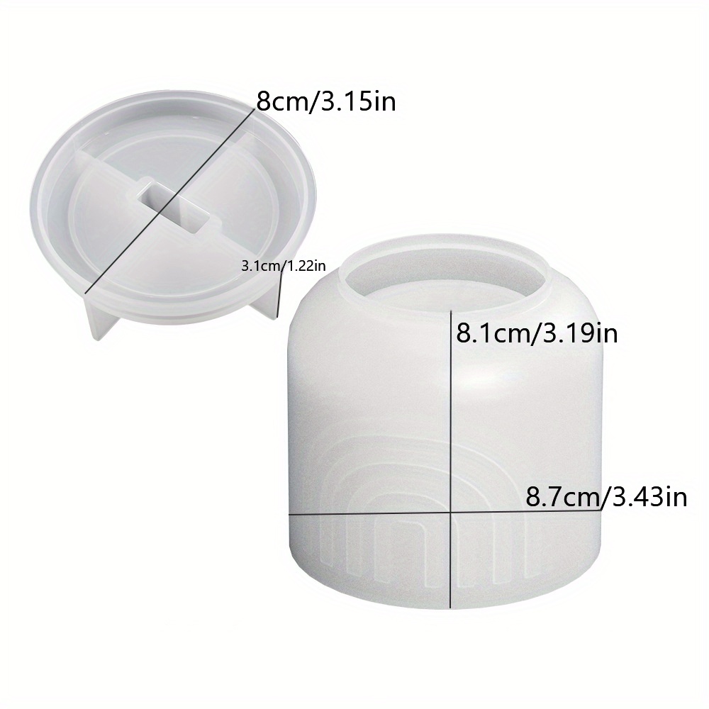 U Shape Striped Cup Silicone Mould Resin Silicone Jewellery Mould Candle Cup Container Mould Storage Box Mould Home Decoration