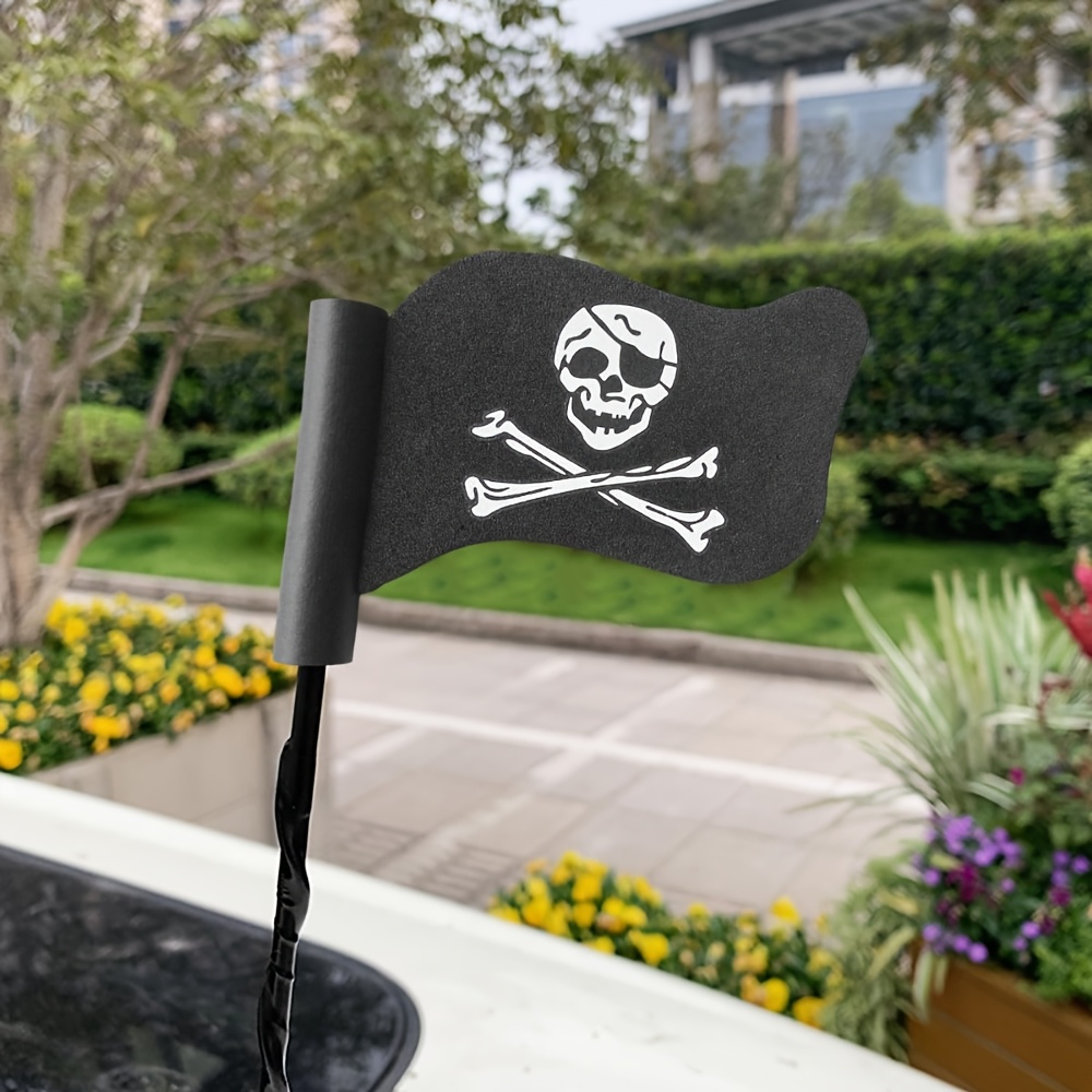 1pc Pirate Flag Car Antenna Top Cover, Cool Design Decorative Accessory For Cars, Trucks & Suvs - Universal Fit