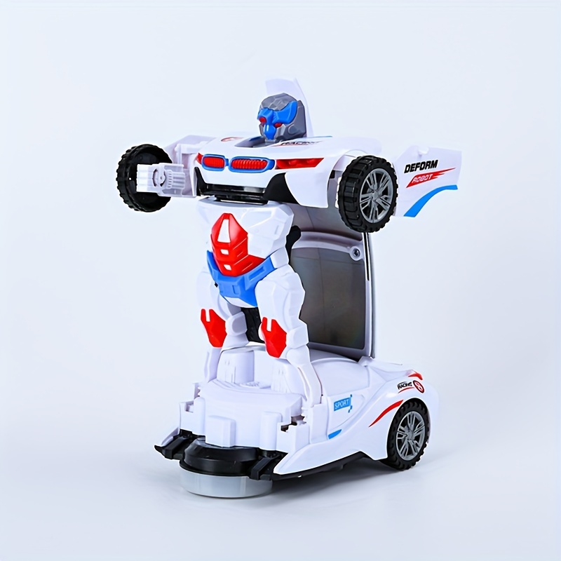 automatic deformation robot car toy car will be a robot car automatic universal avoid obstacles with lights and music birthday gift christmas gift holiday gift not delivery battery halloween gift details 4