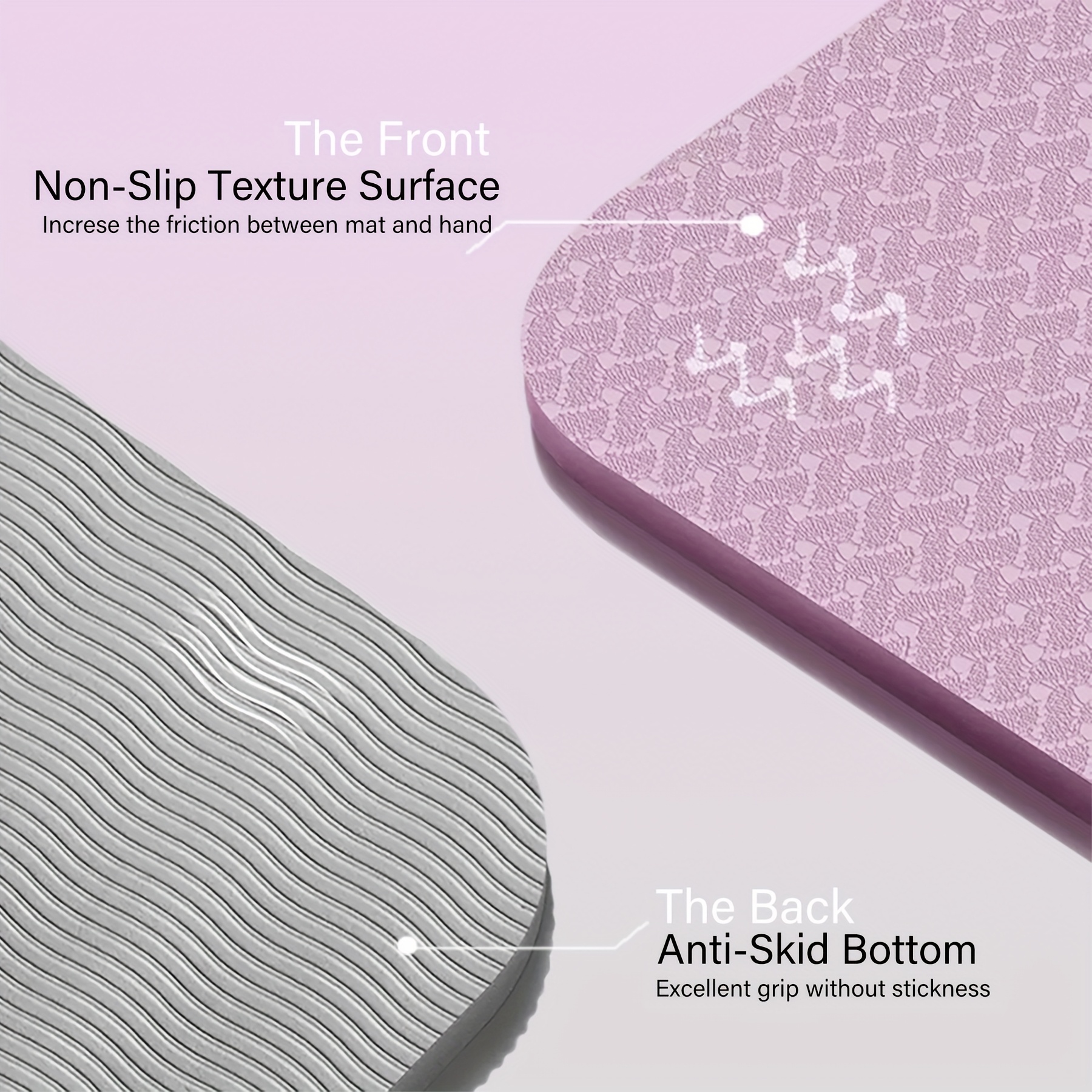 Non-Slip TPE Thick Yoga Mat with Alignment Markers, Large Size 182.88cm Long X 80.01cm Wide X 0.58cm Thick, Tear-Resistant Exercise And Fitness Mat for Yoga, Pilates, And Floor Training.