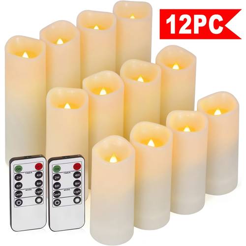 12pcs led candles flickering flameless candles with remote timer for romantic ambiance home decor mood lighting cozy fall decor battery operated candles