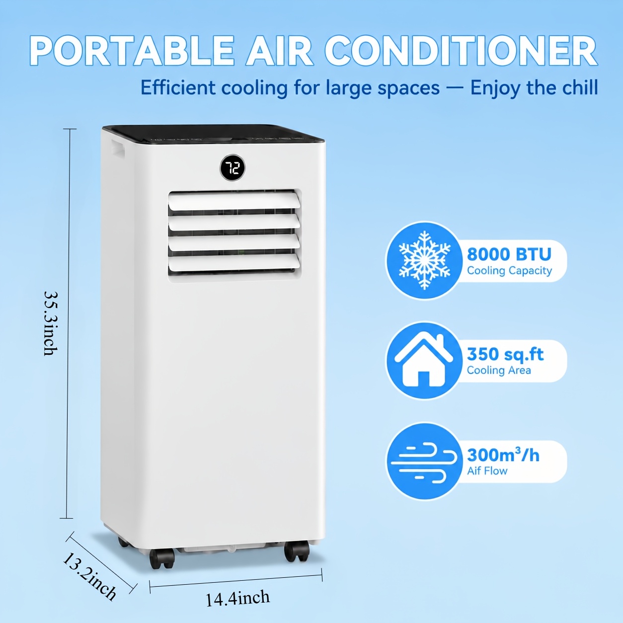 14000/12000/10000/8000 BTU Portable Air Conditioners with Remote,... product image 5