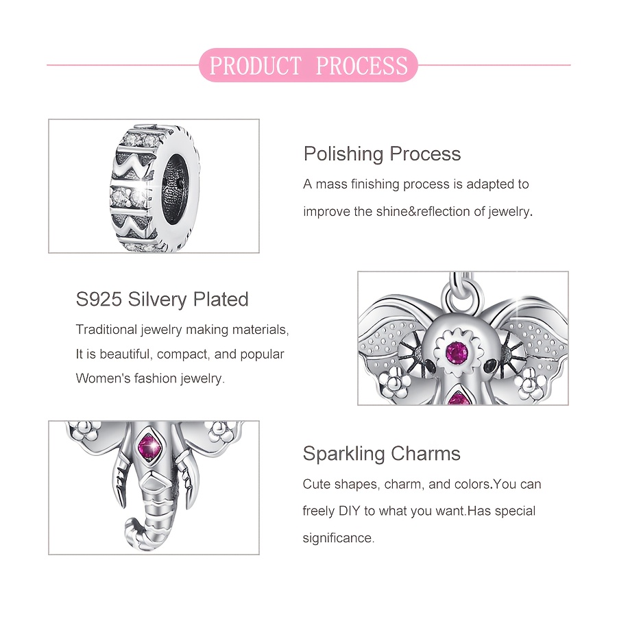 Sacred Elephant Pendant for Bracelets & Necklaces