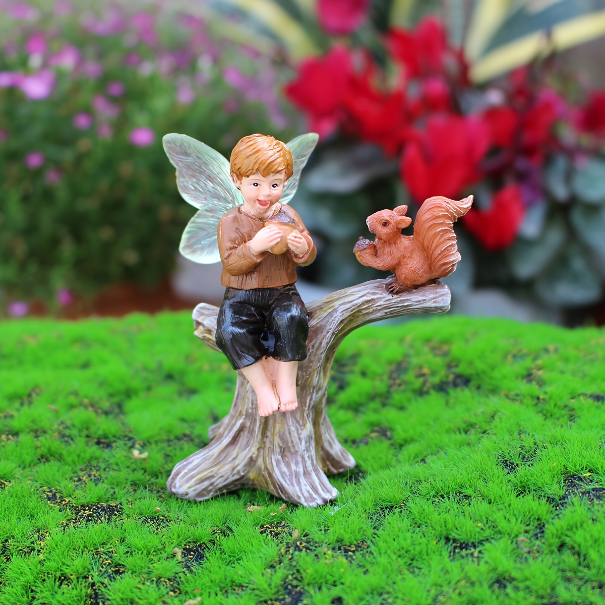 Fishing Boy Miniature Fairy Figurine, Terrarium Supply, Fairy