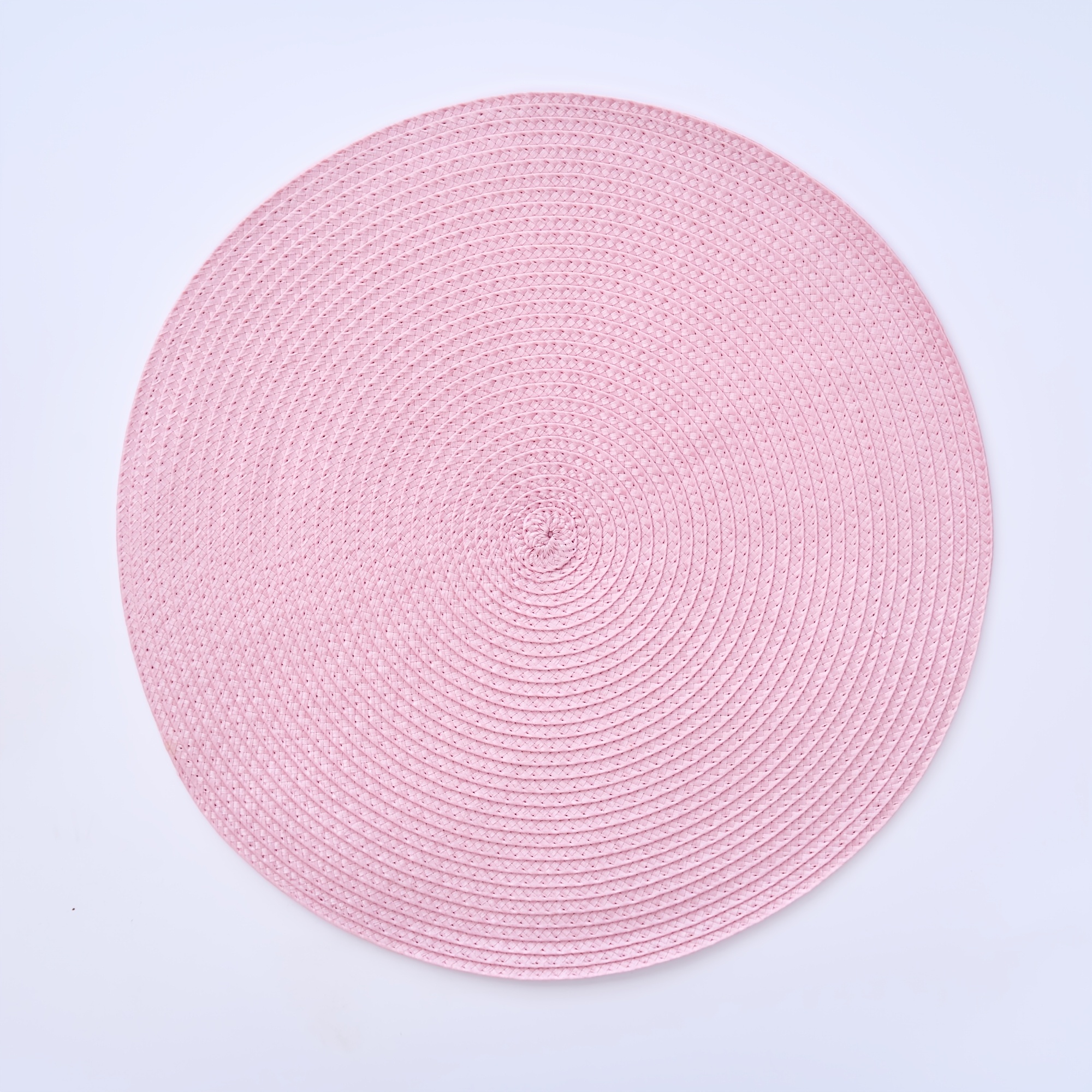 TEMU Juego de 2 manteles individuales redondos de color liso, 14.9 pulgadas, varios colores disponibles - Estilo minimalista para decoración de mesa