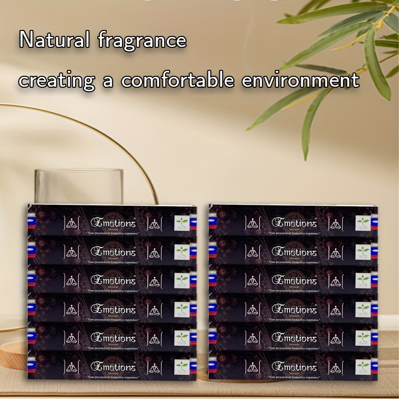 TEMU Emotion Incense Sticks 12boxes 132pcs Sticks Natural Handmade Incense Sticks | Bng | Yoga, Meditation, Air , And Home Fragrance.