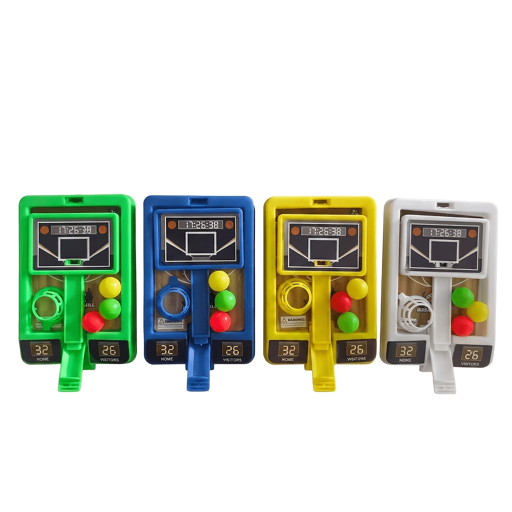 Image of 4pcs Desktop Basketball Machine Toy, Party Gift Bag, Basketball Toy 4 Colors, Holiday Party Toy, Fill Toy (no Electricity)