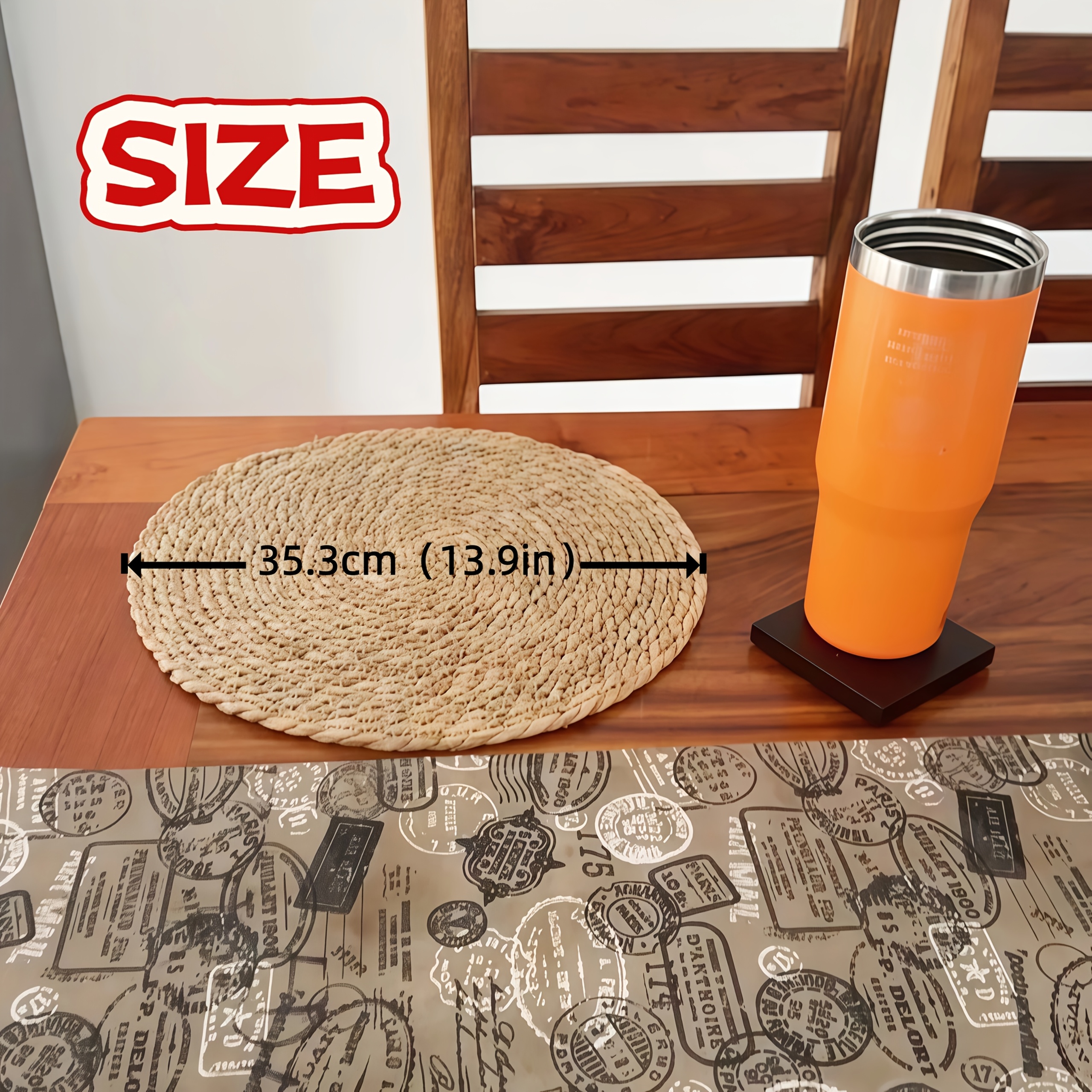 6pcs Handmade Round Large-sized - Placemats, Desktop Insulation Mats, Essential Mats For Dining Tables, Suitable For Table Decoration, Family Gifts, Party Decoration