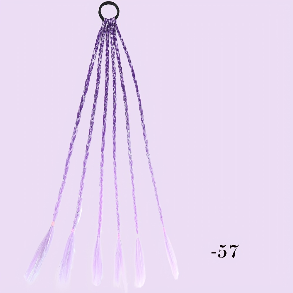 TEMU Deep Purple To Light Purple Ombre Dreadlock Wig Suitable For - Yaki Straight Boxer Braids With Three-strand Twisted Braid Weave, Dreadlocks