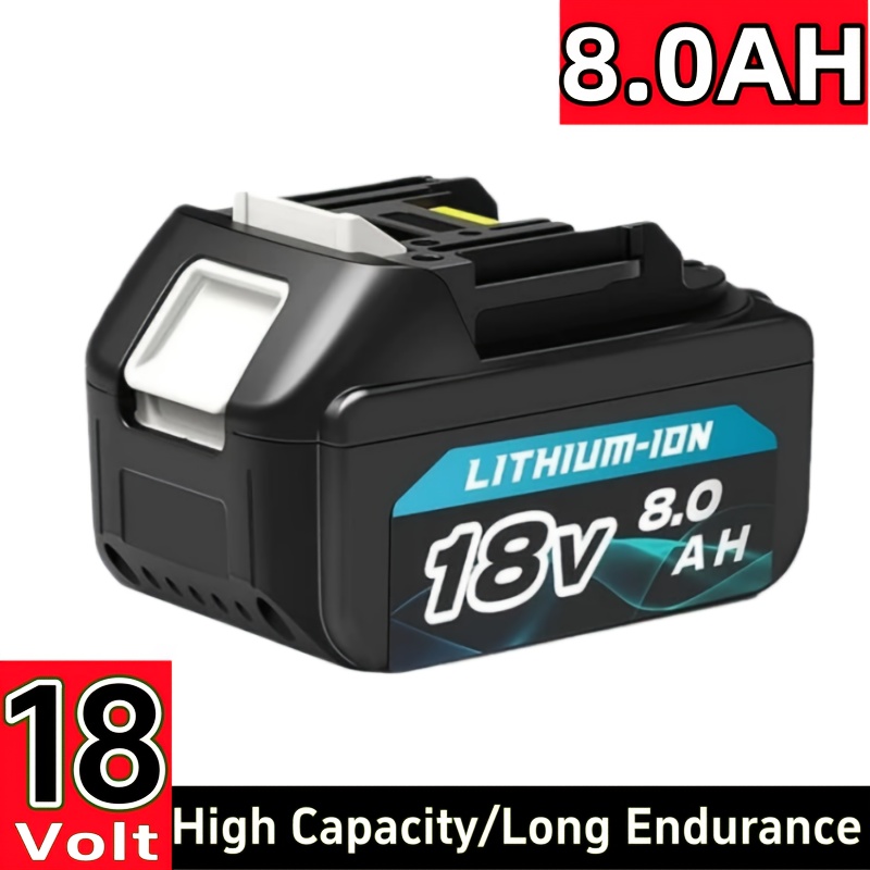 TEMU 1 Packs 8000mah Li-ion Bl1860b Battery | Compatible With 18v Batteries Bl1890, Bl1860, Bl1850b, Bl1850, Bl1840b, Bl1840, Bl1830b, Bl1830, Bl1