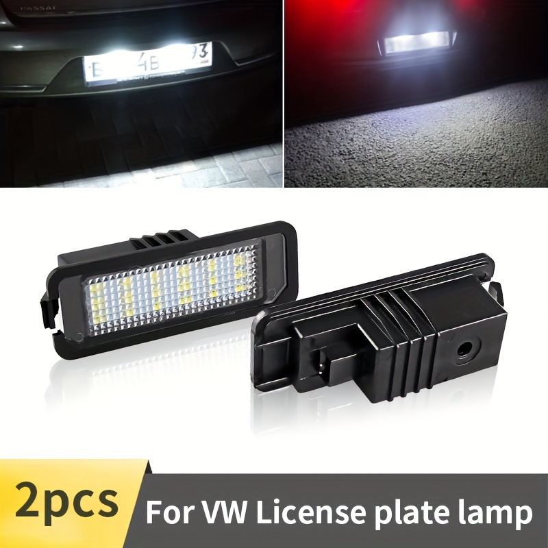 

2pcs Canbus Led License Plate Light For Vw Golf 6 Vi 5 V Mk4 Mk5 Mk6 For Cayenne 958 92a 9y0 911 997 991 992 Macan 95b Boxster Cayman 987 981 For Seat Altea 2007-2010 Seat Leon 2006-2010 For Bentley