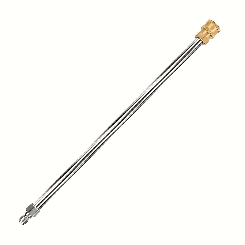 TEMU Vara de extensión para hidrolavadora, extensión de boquilla frontal para pistola de agua a presión, varilla de extensión de acero inoxidable de