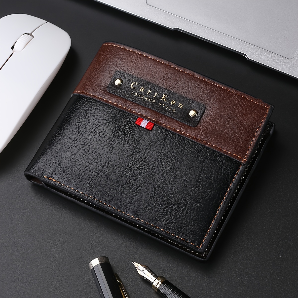 TEMU 1pc Men' Casual Short Wallet, Bifold Slots Wallet, Ideal Gift For Men