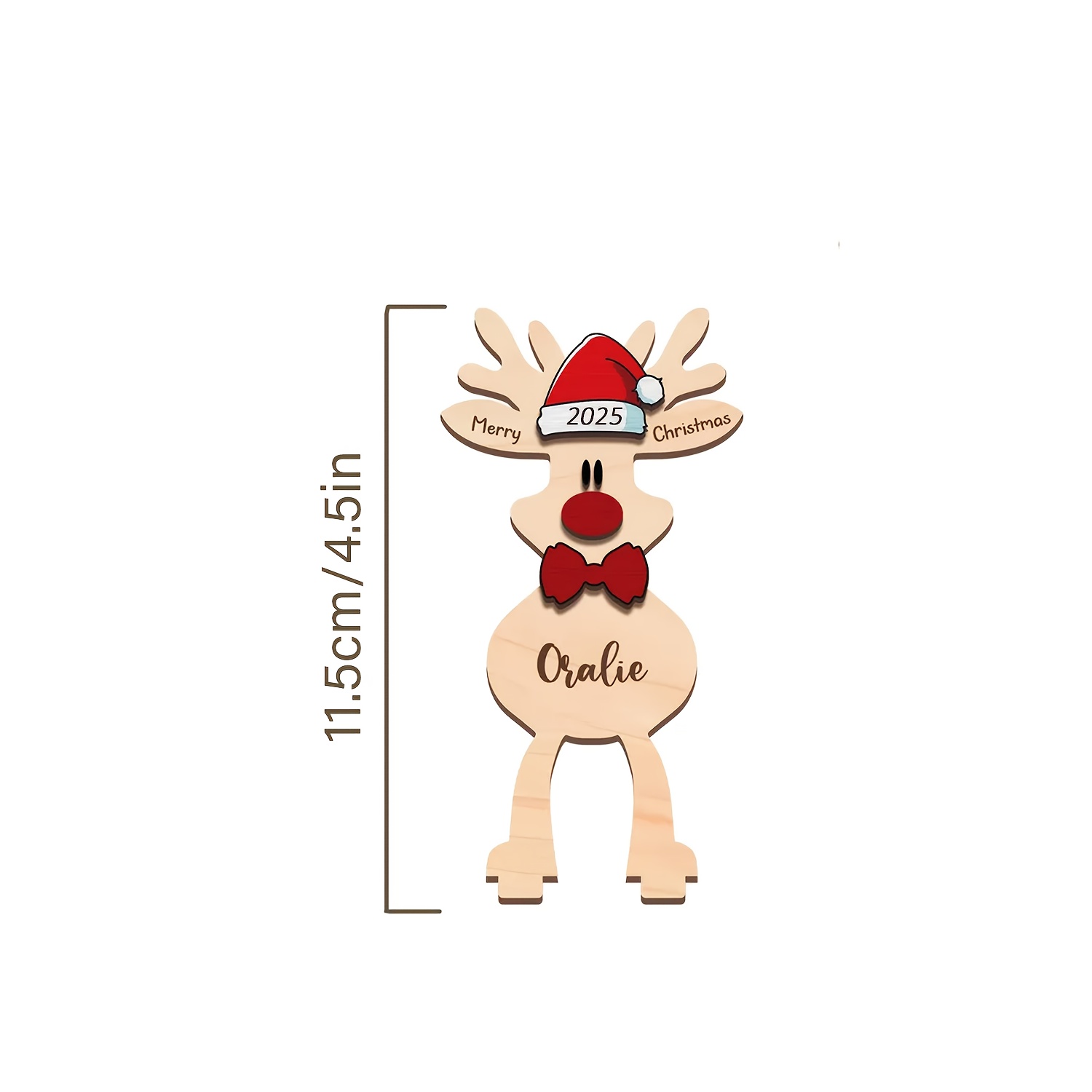 Image of 1pc Personalized Name/number/text Custom Reindeer Antler Decoration Rack - Christmas Ornament With Name Plate, Table Centerpiece For Family Xmas Gifts & Holiday Decor (customizable), Christmas Decor