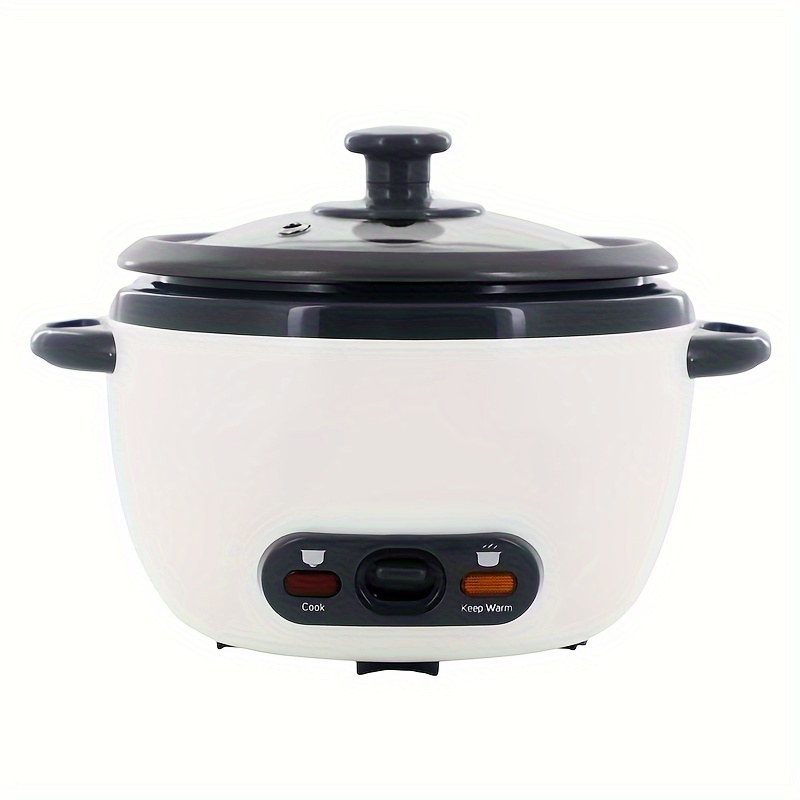 

1 Piece 0.6l/1.0l/1.8l Panoramic Glass Covered Rice Cooker, Detachable Non Stick Pot, Grain, Oatmeal, Grain Pot, Electric Steamer, For , White